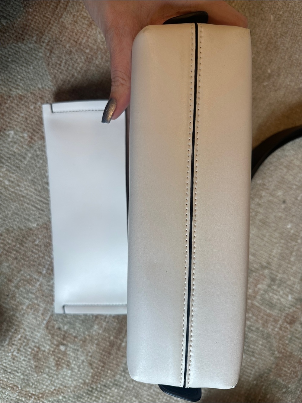 Sportmax White Crossbody Bag with Black Strap - Picture 9 of 9